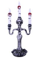 Kandelaar 3 kaarsen horror met licht - thumbnail