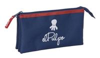 Pennenetui met 3 vakken El Pulpo Marineblauw 22 x 12 x 3 cm - thumbnail