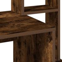 Bureau met schappen 100x45x140 cm bewerkt hout gerookt eiken - thumbnail