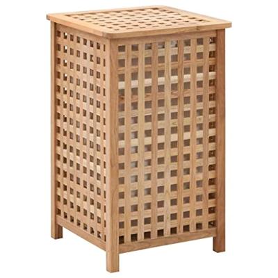 VidaXL Wasmand 39x39x65 cm massief walnotenhout VidaXL Wasmand 39x39x65 cm massief walnotenhout