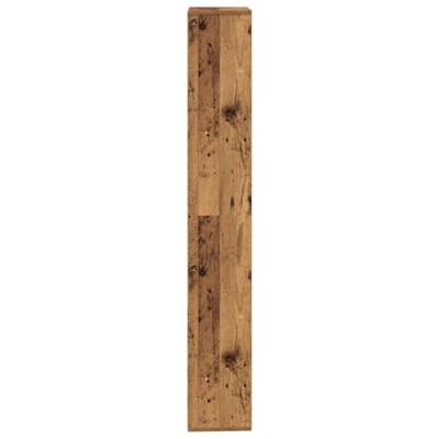 Boekenkast 157x24x160 cm bewerkt hout oud houtkleurig
