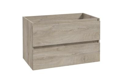 Onderkast Wiesbaden Alvara 80x46 cm 2 Laden 1 Uitsparing Grijs Eiken