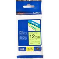 Huismerk Brother TZe-C31 Labeltape 12mm Zwart op Fluoriserend Geel - thumbnail