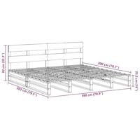 Bedframe zonder matras massief grenenhout wasbruin 180x200 cm - thumbnail