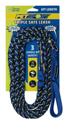 Petsport Triple Safe Leash Blauw 1,8 m Petsport Triple Safe Leash Blauw 1,8 m