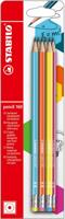 Potlood stabilo 160 hb met gumtop 6st assorti - thumbnail