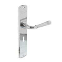 Deurkruk 1705 Emily op langschild sleutelgat 56 mm chroom - thumbnail