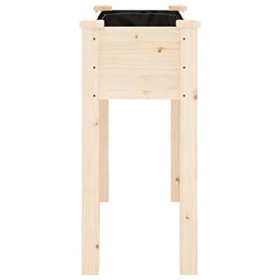 VidaXL Plantenbak met voering 71x37x76 cm massief vurenhout