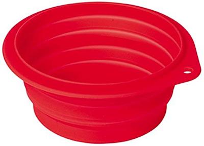Nobby Voerbak voor honden, opvouwbaar, siliconen, 500 ml, rood