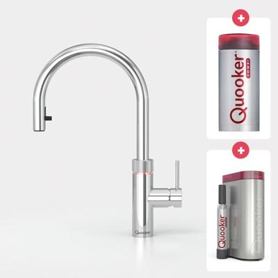 Quooker Flex met COMBI boiler en CUBE reservoir 5-in-1 kokend water kraan chroom