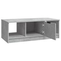 Salontafel 102x50x36 cm bewerkt hout betongrijs - thumbnail