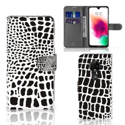 Motorola Moto G7 | G7 Plus | Telefoonhoesje | Met pasjeshouder | Slangenprint