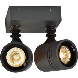 SLV WandspotsNew Myra Wall 2-lichts antraciet - 233095