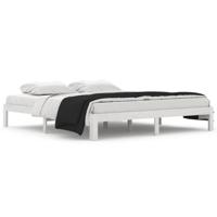 Bedframe massief hout wit 180x200 cm - thumbnail