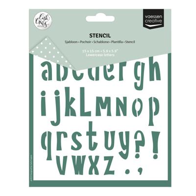 Vaessen Creative • stencil alfabet kleine letters 15x15cm