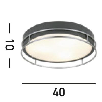 Searchlight Design plafondlampPheonix Ø 40cm zwart met zilver - 62013-3CC