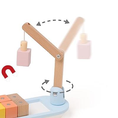 Classic World world houten blokkenboot met kraan, 13dlg.