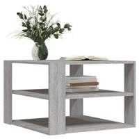 Salontafel 59,5x59,5x40 cm bewerkt hout grijs sonoma - thumbnail