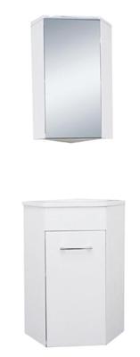 Lena hoek-fonteinkast + wast. en spiegelk. 500x850x250 wit Lena hoek-fonteinkast + wast. en spiegelk. 500x850x250 wit