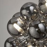Searchlight Hanglamp GlasBerry Globe 25-lichts zwart met smoke glas - 52131-25SM - thumbnail