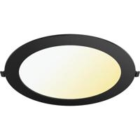 LED Downlight Inbouwspot Dimbaar - Brinton Thin - 18W 1800lm 120° Bundelhoek - Aanpasbare Lichtkleur 3000K-4000K-6500K - IP40 - Rond - Zwart - Ø229mm Buitenmaat - Ø205mm Zaagmaat - thumbnail