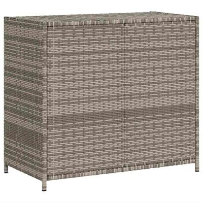 Tuinkast 83x45x76 cm poly rattan grijs