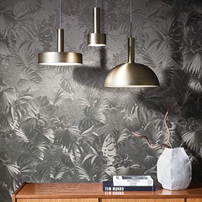 Noordwand Botanica Behang met grote bladeren in metallic goud-chrome 33302