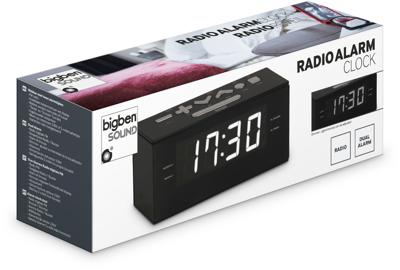 Bigben Interactive Strakke wekkerradio - zwart Bigben Interactive Strakke wekkerradio - zwart