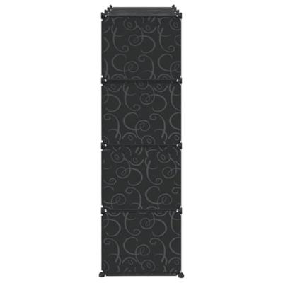 VidaXL Opbergmeubel met 12 vakken en ophangstangen polypropeen