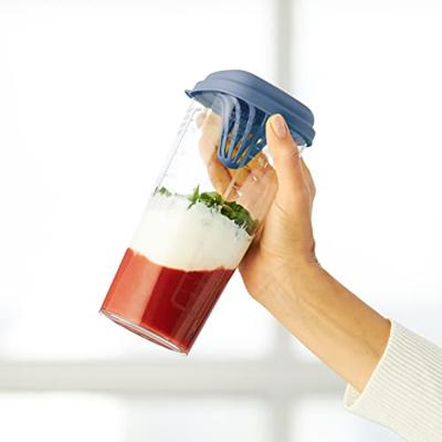 Rotho Loft Shaker met Pers 1L Horizon Blauw/Transparant - thumbnail