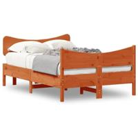 Bedframe zonder matras massief grenenhout wasbruin 120x200 cm - thumbnail