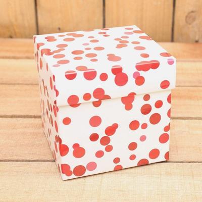 Bonbon doosjes - Chocolade doosje - Red dot KUBUS - 24 stuks