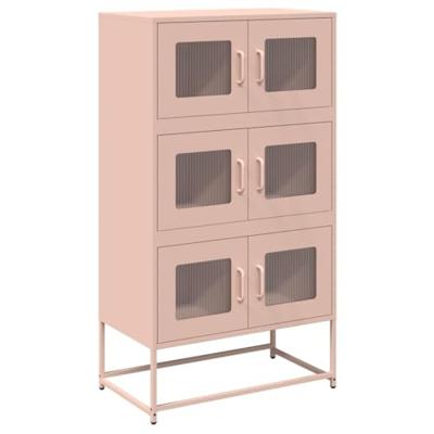 Hoge kast 68x39x123 cm staal roze Hoge kast 68x39x123 cm staal roze