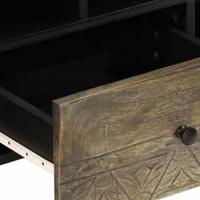 Tv-meubel 100x33x46 cm massief mangohout zwart - thumbnail