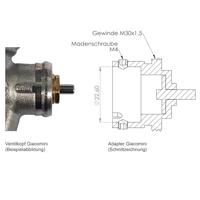 700105 Radiator-ventieladapter Geschikt voor radiator Giacomini - thumbnail