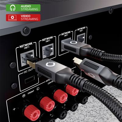 Oehlbach D1C13357 RJ45 Netwerkkabel, patchkabel CAT 8.1 10.00 m Zwart Vergulde steekcontacten, Afgeschermd (drievoudig) 1 stuk(s) Oehlbach D1C13357 RJ45 Netwerkkabel, patchkabel CAT 8.1 10.00 m Zwart Vergulde steekcontacten, Afgeschermd (drievoudig) 1 stuk(s)