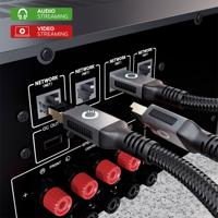 Oehlbach D1C13357 RJ45 Netwerkkabel, patchkabel CAT 8.1 10.00 m Zwart Vergulde steekcontacten, Afgeschermd (drievoudig) 1 stuk(s) - thumbnail