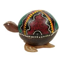 Schildpad met Knikkende Kop - Groen/Bruin - thumbnail