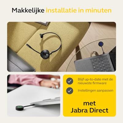 Jabra Engage 55 On Ear headset DECT Mono Zwart Volumeregeling, Microfoon uitschakelbaar (mute), Mono Telefoon