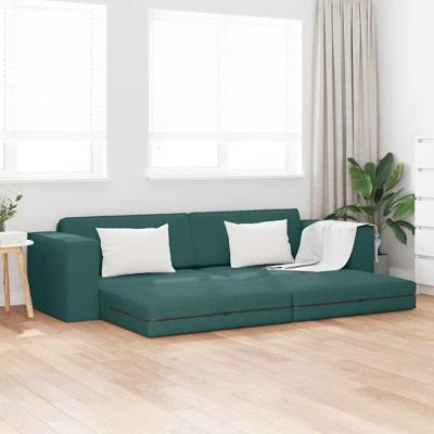 Vloersofa Bed Donkergroen 245 x 78 x 77 cm Stof