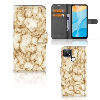 OPPO A15 | Bookcase | Marmer Goud