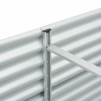 Plantenbak verhoogd 320x80x81 cm gegalvaniseerd staal zilver - thumbnail