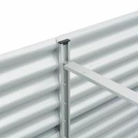 VidaXL Plantenbak verhoogd 320x80x81 cm gegalvaniseerd staal zilver - thumbnail