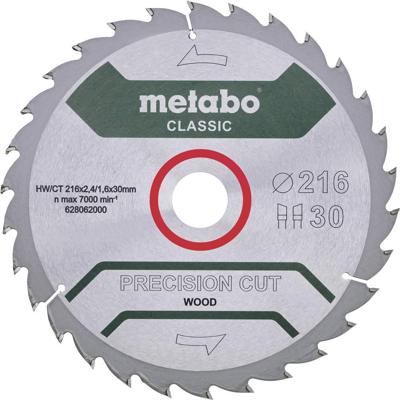 Metabo 628326000 Cirkelzaagblad 254 x 30 x 1.6 mm Aantal tanden: 40 1 stuk(s)