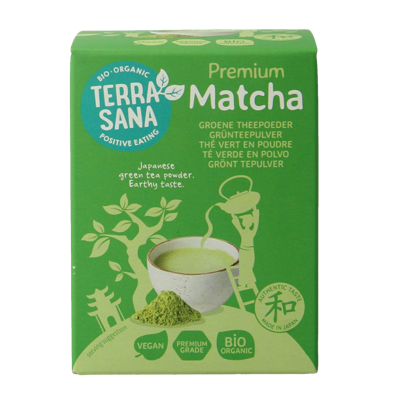 TerraSana Matcha premium groene thee bio 30 Gram