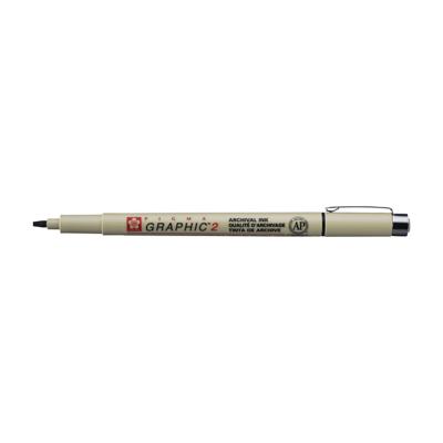 Fineliner sakura pigma graphic 2 2.0mm zwart Fineliner sakura pigma graphic 2 2.0mm zwart