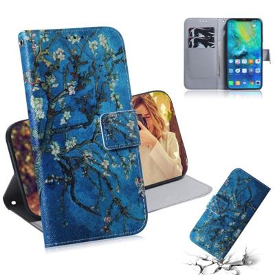 Abrikoos bloem patroon gekleurde tekening horizontale Flip lederen case voor Huawei mate 20 Pro met houder & card slots & portemonnee Abrikoos bloem patroon gekleurde tekening horizontale Flip lederen case voor Huawei mate 20 Pro met houder & card slots & portemonnee