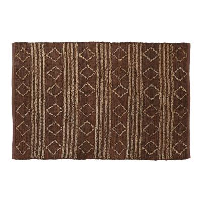 Tapijt Home ESPRIT Bruin Ruiten 120 x 180 x 1 cm Tapijt Home ESPRIT Bruin Ruiten 120 x 180 x 1 cm
