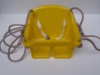 Baby schommelzitje in kunststof 32x32x26 cm pp-touw geel Hermic - Hermic - thumbnail