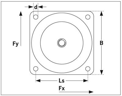 Machine voet 6002043 184 x 184 x 63 - 43 Shore A